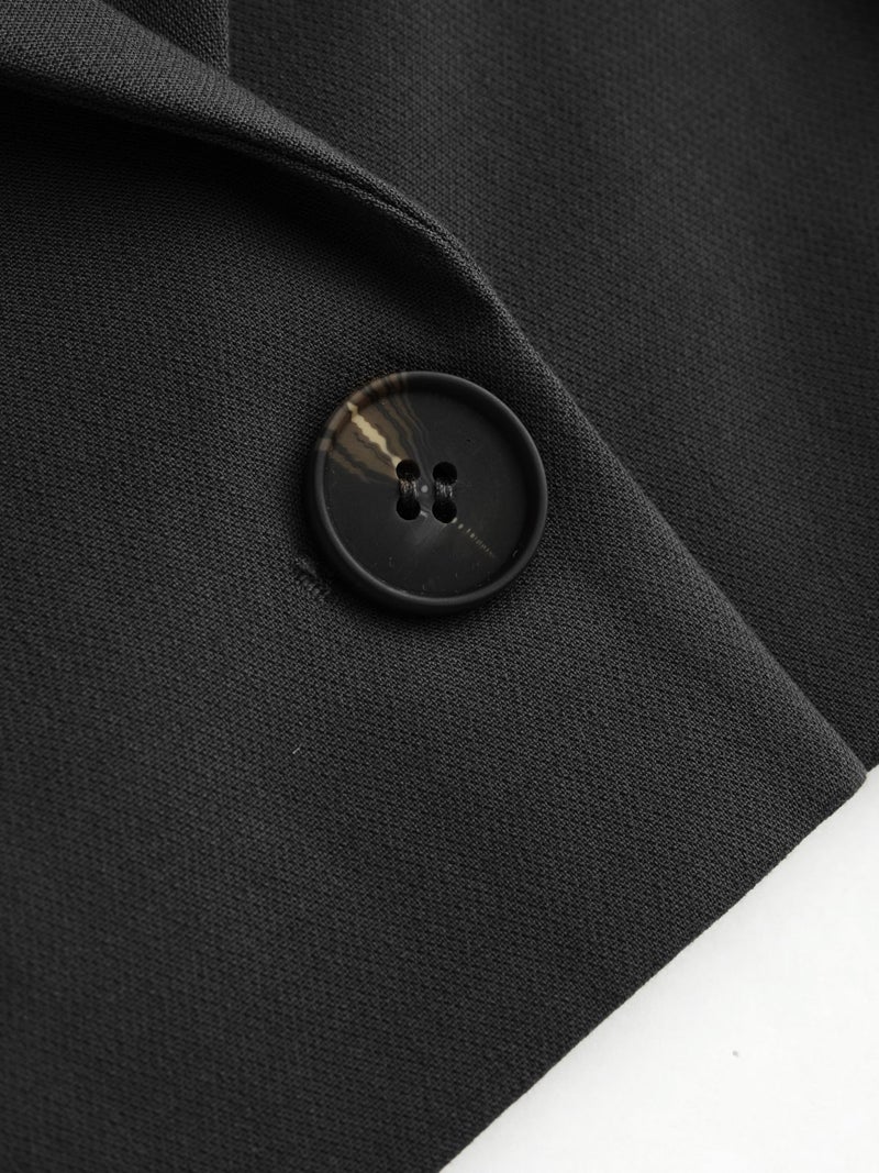 CIDER Womens Blazer Cropped Business Casual Open Front Long Sleeve Suit Work Office Blazer Jacket: Black, XL - Image 3