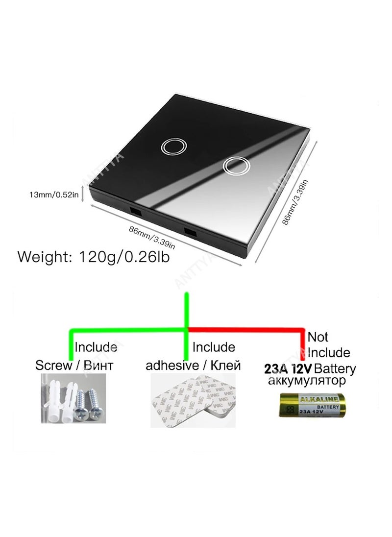 Generic - Wireless Light Switch 433Mhz Mini Remote Control,85-250V 10A Smart Relay Receiver, Wall Switch Panel, Led Lamp Fan ﻿ - Image 1