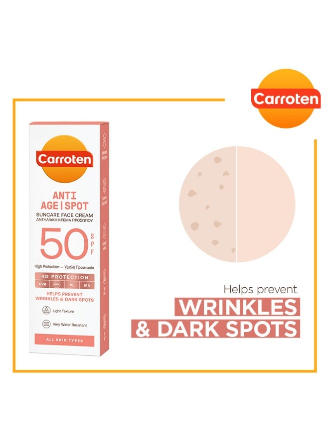 Carroten Anti-Age & Anti Spot Suncare Spf50 Face Cream 4D Protection Water Resistant 50 ML - Image 5