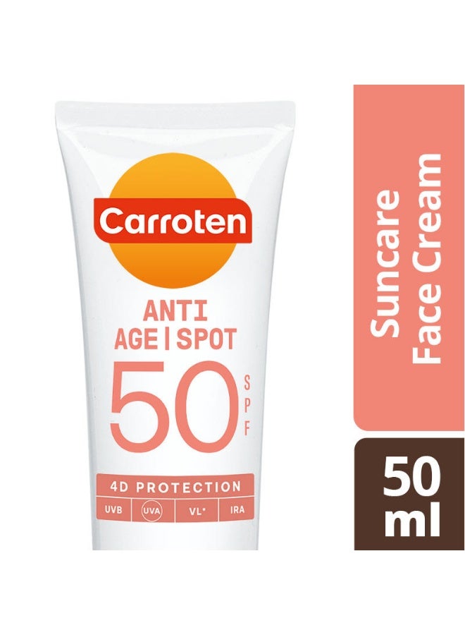 Carroten Anti-Age & Anti Spot Suncare Spf50 Face Cream 4D Protection Water Resistant 50 ML - Image 3