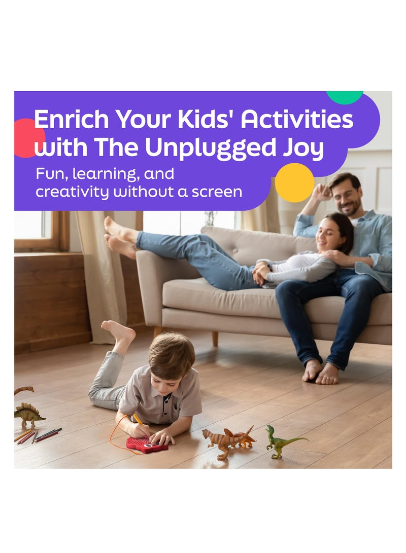 SYOSI Magnetic Drawing Board, for Kids and Toddlers with Beads and Magnet Stylus Pen Magnetic Travel Toy for Airplane and Car Ride Activities for Kids, Child Brain Development - Image 1