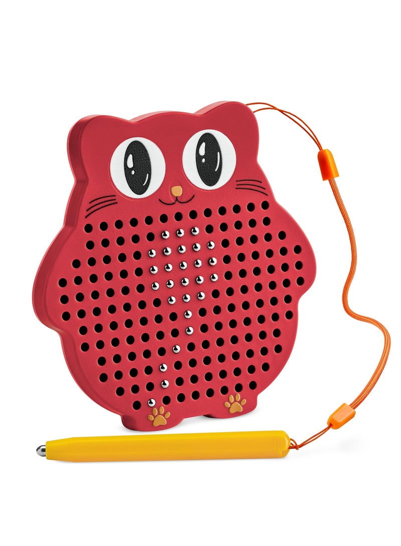 SYOSI Magnetic Drawing Board, for Kids and Toddlers with Beads and Magnet Stylus Pen Magnetic Travel Toy for Airplane and Car Ride Activities for Kids, Child Brain Development - Image 2