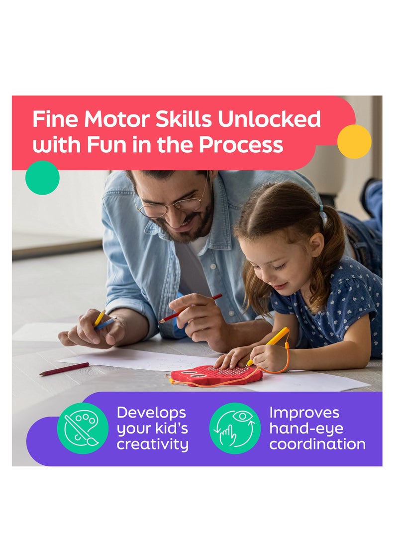 SYOSI Magnetic Drawing Board, for Kids and Toddlers with Beads and Magnet Stylus Pen Magnetic Travel Toy for Airplane and Car Ride Activities for Kids, Child Brain Development - Image 3