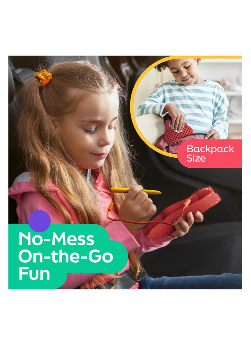 SYOSI Magnetic Drawing Board, for Kids and Toddlers with Beads and Magnet Stylus Pen Magnetic Travel Toy for Airplane and Car Ride Activities for Kids, Child Brain Development - Image 4