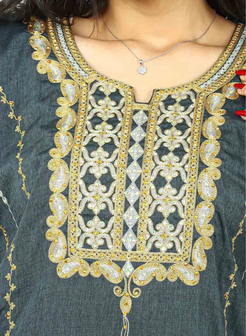 اكسا جلابية IK5425 رمادي