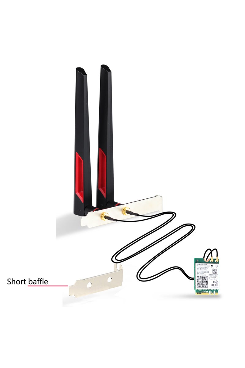 مجموعة AX210 المكتبية واي فاي 6E M.2 AX210 بطاقة واي فاي لاسلكية بسرعة 5374 ميجابت في الثانية، بلوتوث 5.3، 802.11ac/ax ثلاثي النطاق A