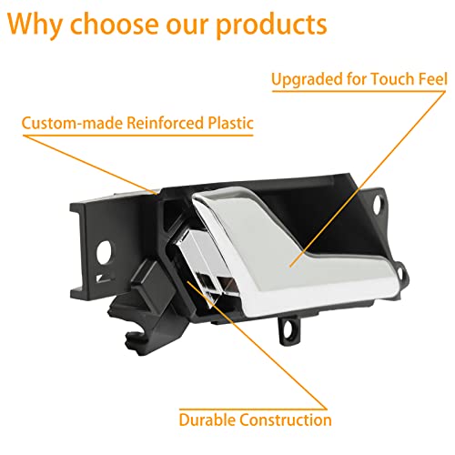 Gledewen Interior Door Handle, Compatible with 2012-2015 Chevy Captiva Sport | 2008-2010 Saturn Vue, Front/Rear Inside Left Driver Side | Replace# 96861998 96660863 20983660 Inner Handle - Image 4