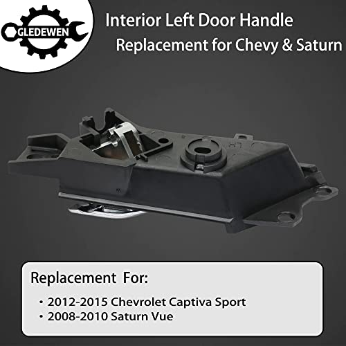 Gledewen Interior Door Handle, Compatible with 2012-2015 Chevy Captiva Sport | 2008-2010 Saturn Vue, Front/Rear Inside Left Driver Side | Replace# 96861998 96660863 20983660 Inner Handle - Image 2