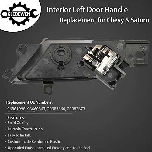 Gledewen Interior Door Handle, Compatible with 2012-2015 Chevy Captiva Sport | 2008-2010 Saturn Vue, Front/Rear Inside Left Driver Side | Replace# 96861998 96660863 20983660 Inner Handle - Image 3