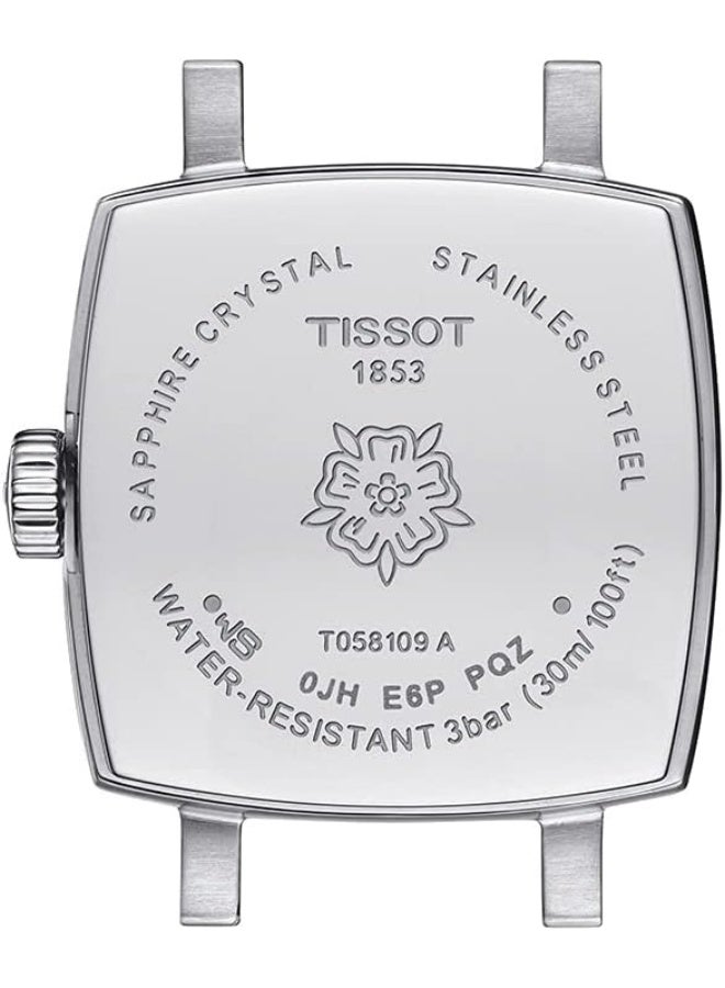 TISSOT Women's Lovely 316L Stainless Steel case Swiss Quartz Watch with Faux Leather Strap, Multicolor, 9 (Model: T0581091703600), White,Brown, Quartz Watch - Image 3