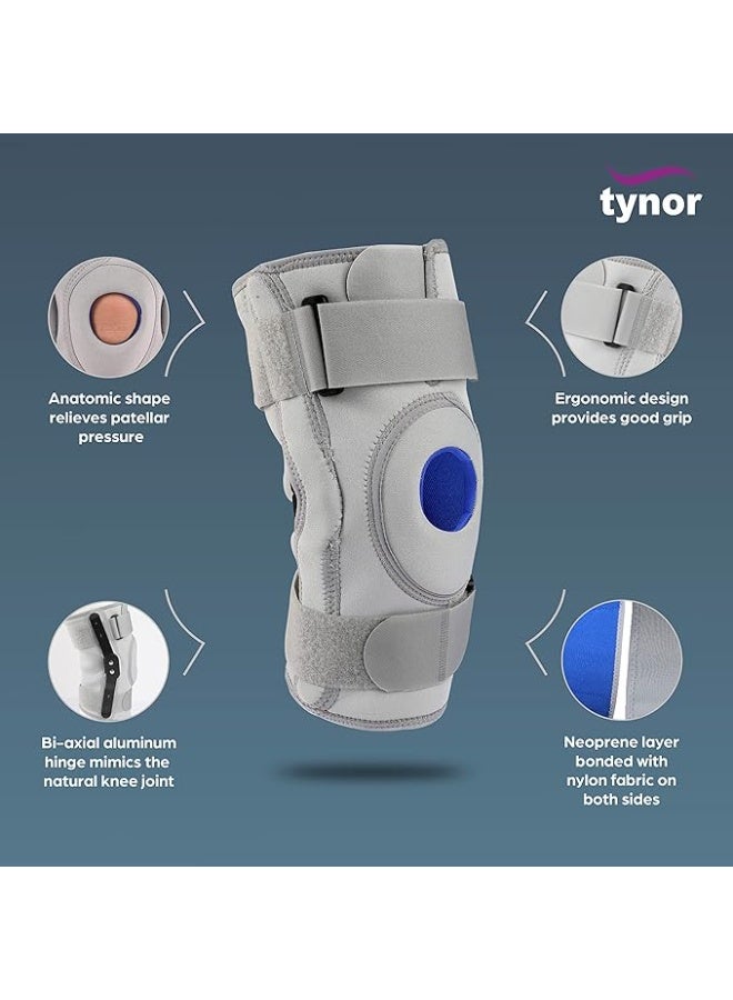 TYNOR Knee Support Hinged (Neoprene), for Joint Stability & Pain Relief | for Sports, Gym Supports Injury Recovery | Durable & Comfortable, For Men & Women | 1 Unit - Image 2