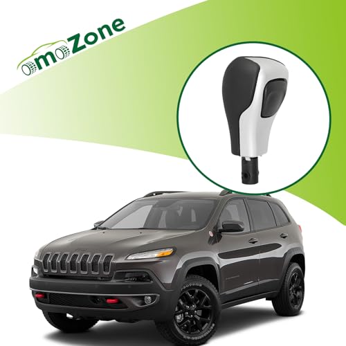 omoZone Automatic Shift Knob Shifter Handle Silver Compatible with 20142019 Jeep Cherokee Replaces 5YD291X9AA 5YD291X9AB 68253072AA - Image 3