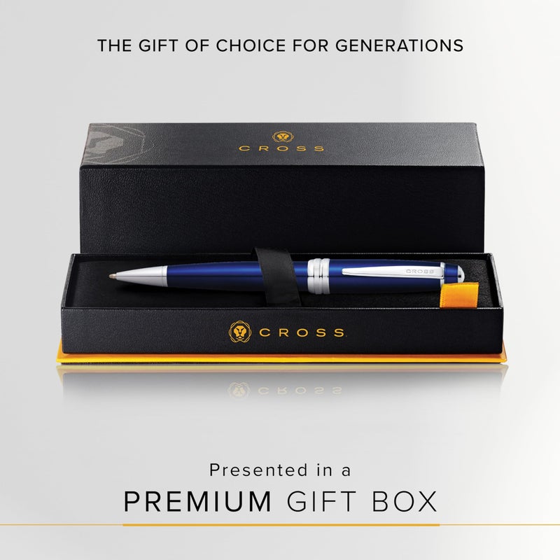 Cross Bailey Refillable Ballpoint Pen Presented in a Premium Gift Box - Medium Point, Black Ink, Blue - Image 2