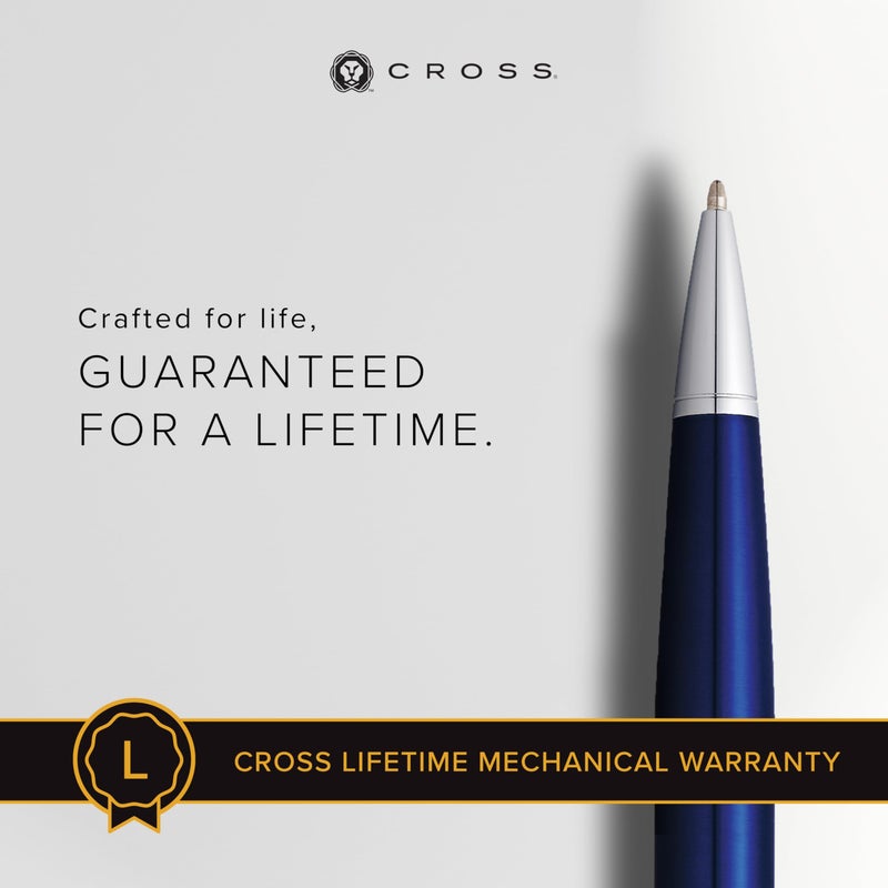 Cross Bailey Refillable Ballpoint Pen Presented in a Premium Gift Box - Medium Point, Black Ink, Blue - Image 1