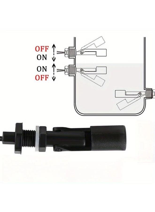 4 قطع من مفاتيح تعويم التحميل الجانبي من نوع منقار البط مع أقواس تركيب ذراع قابلة للتعديل لحساس مستوى مياه أحواض الأسماك والبرك - Image 5