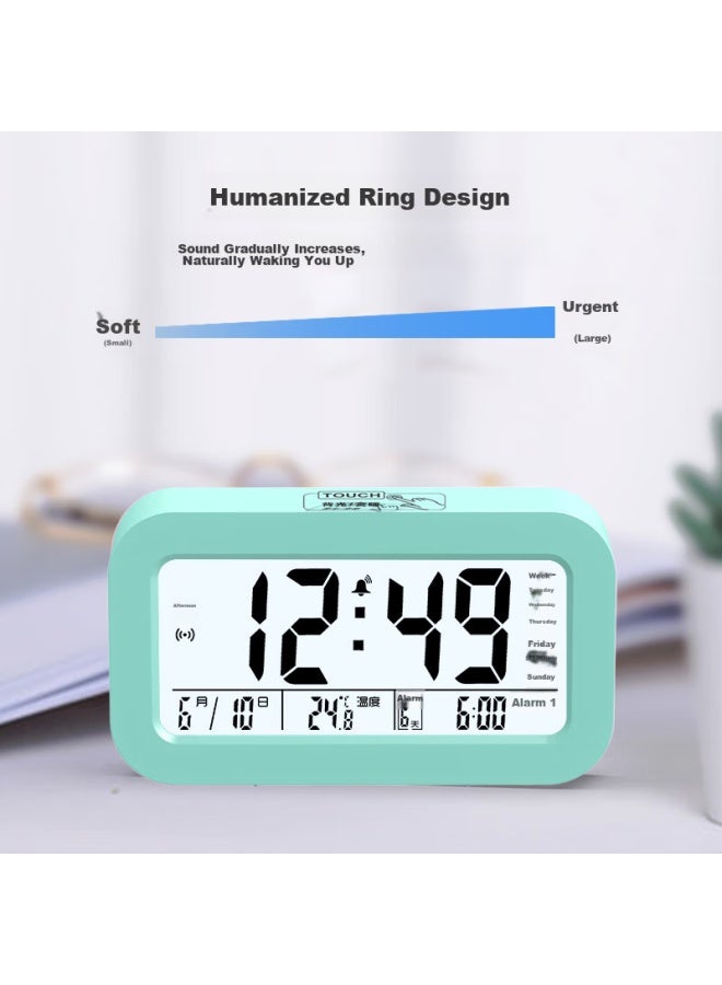 Compas Kangbasiduo Functional Electronic Alarm Clock, Student-specific Wake-up Device, Electronic Clock, Student And Children's Alarm Clock, 801 Green - Image 4