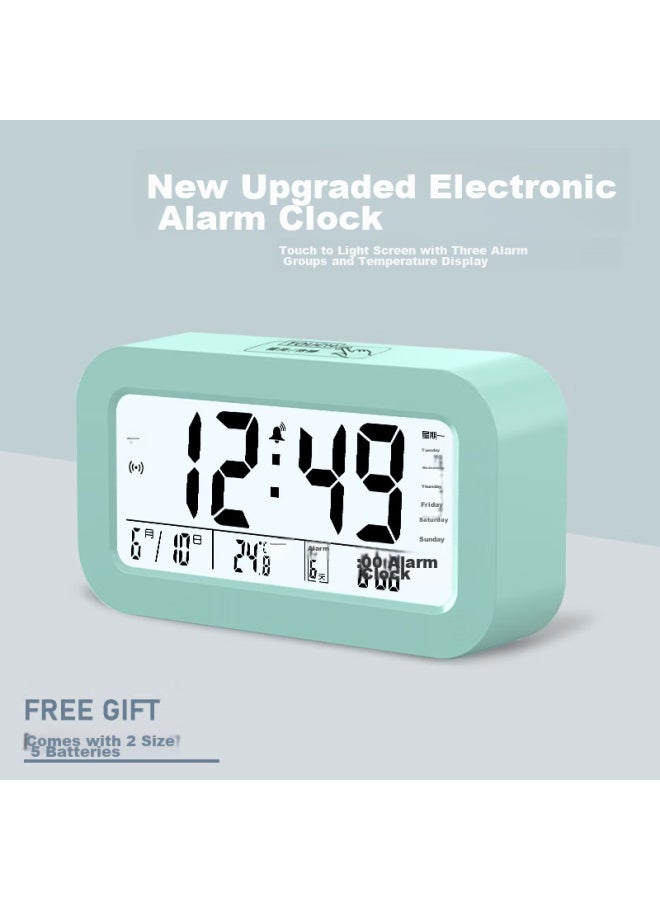 Compas Kangbasiduo Functional Electronic Alarm Clock, Student-specific Wake-up Device, Electronic Clock, Student And Children's Alarm Clock, 801 Green - Image 1