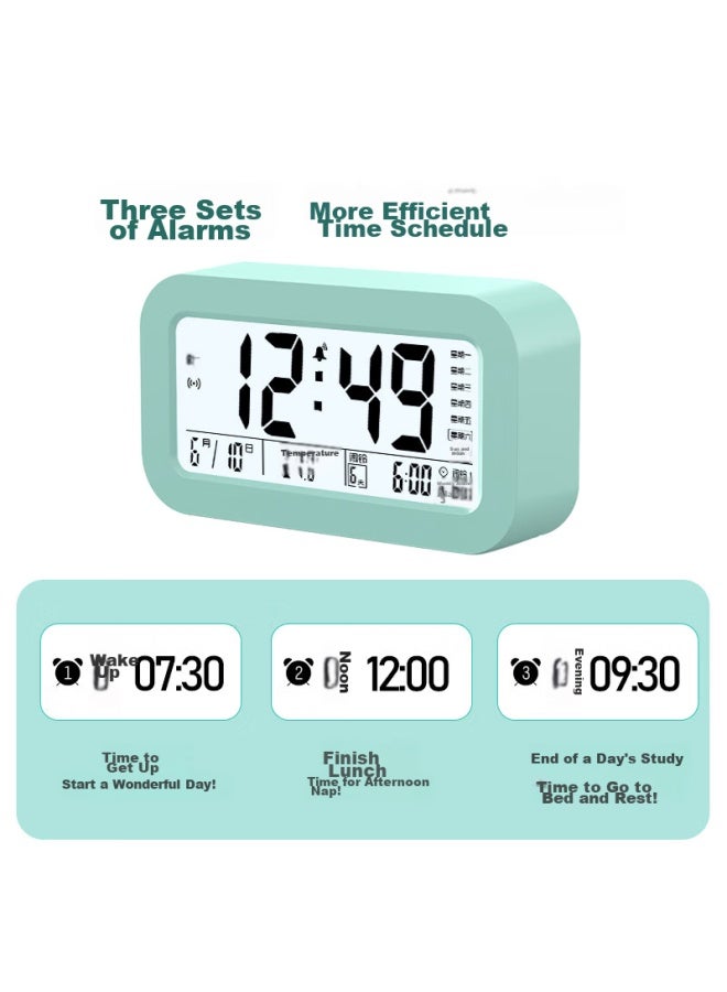 Compas Kangbasiduo Functional Electronic Alarm Clock, Student-specific Wake-up Device, Electronic Clock, Student And Children's Alarm Clock, 801 Green - Image 5