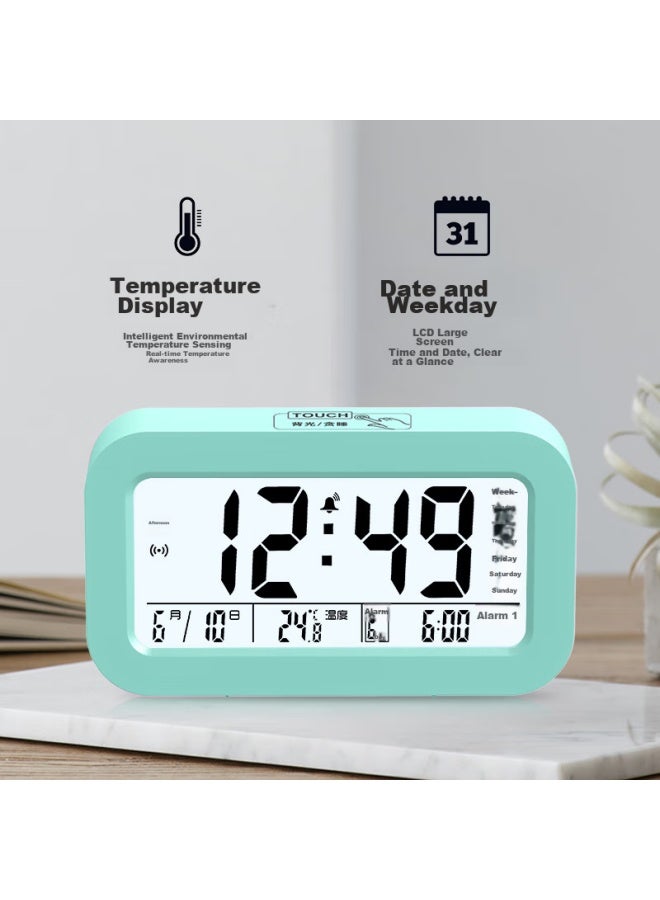 Compas Kangbasiduo Functional Electronic Alarm Clock, Student-specific Wake-up Device, Electronic Clock, Student And Children's Alarm Clock, 801 Green - Image 3