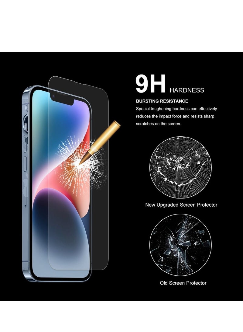 BORTONY Screen Protector Compatible with iPhone 14 14 Pro 13 13 Pro 6.1 inch Anti-Scratch Anti-Fingerprints Ultra HD Clear Transparent 9H Hardness Tempered Glass Film - Image 4