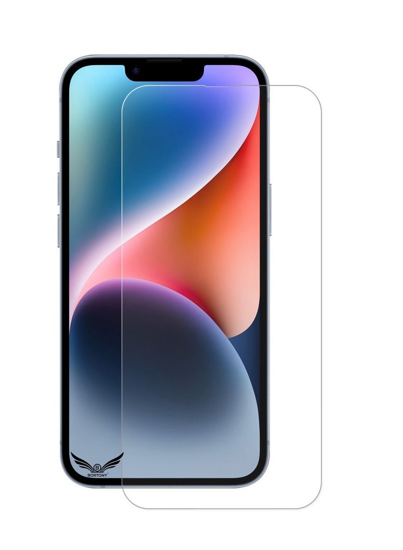 BORTONY Screen Protector Compatible with iPhone 14 14 Pro 13 13 Pro 6.1 inch Anti-Scratch Anti-Fingerprints Ultra HD Clear Transparent 9H Hardness Tempered Glass Film - Image 1