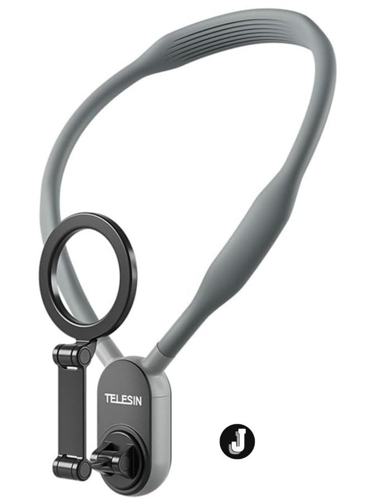 JAJEEK "MNM-001 Adjustable Neck Phone Holder with Quick Release – Multi-Angle Mount for Android Smartphones (15141312) with Strap & Metal Ring" - Image 1