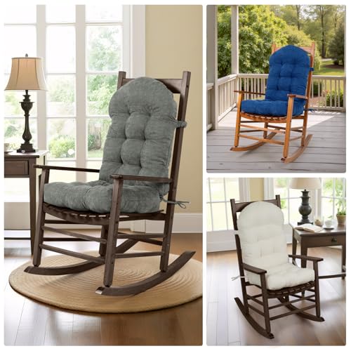 Ylymence Rocking Chair Cushions Set - Non-Slip Adirondack Chair Cushions with Ties Indoor/Outdoor Rocking Chair Pad for Living Room, Bedroom, Balcony, Office - Image 5