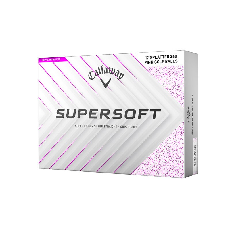 Callaway Golf Supersoft Golf Balls (2025, Pink Splatter) - Image 1