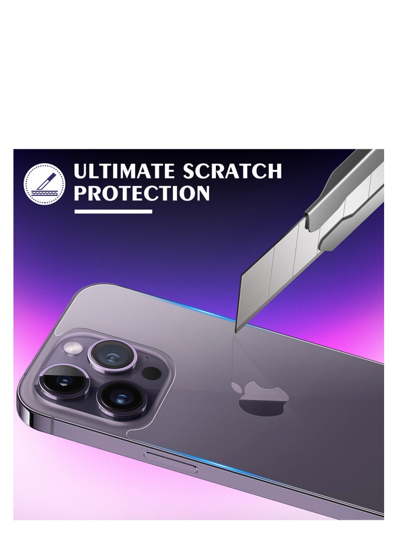 [3 Pack] Screen Protector for iPhone 14 Pro, iPhone 14 Pro Front and Back Screen Protector,iPhone 14 Pro Camera Protector Anti-Fingerprint/Scratch for iPhone 14 Pro (6.1 inch) - Image 2