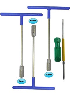 Inditrust Inditrust 3pc T Spanner set 8 10 12 mm with 1pc 2in1 Screwdriver set Hand Tool Kit  - Image 1
