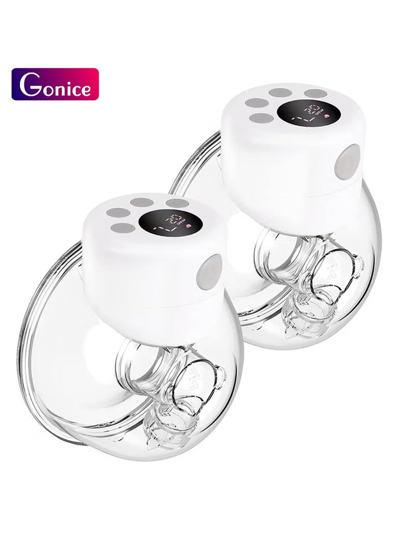 Gonice Silent Electric Double Hands Free Wearable Pump With Massage Mode, USB Rechargeable - Image 1
