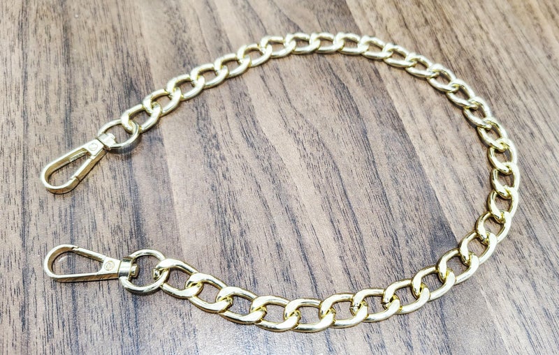 Tia Premium Purse Shoulder Bag Chain Strap Handle, Handbag Purse Chain Replacement, Purse, Clutch Making, Decoration & DIY (1Pc, Golden Flat Chain-17Inch) - Image 5