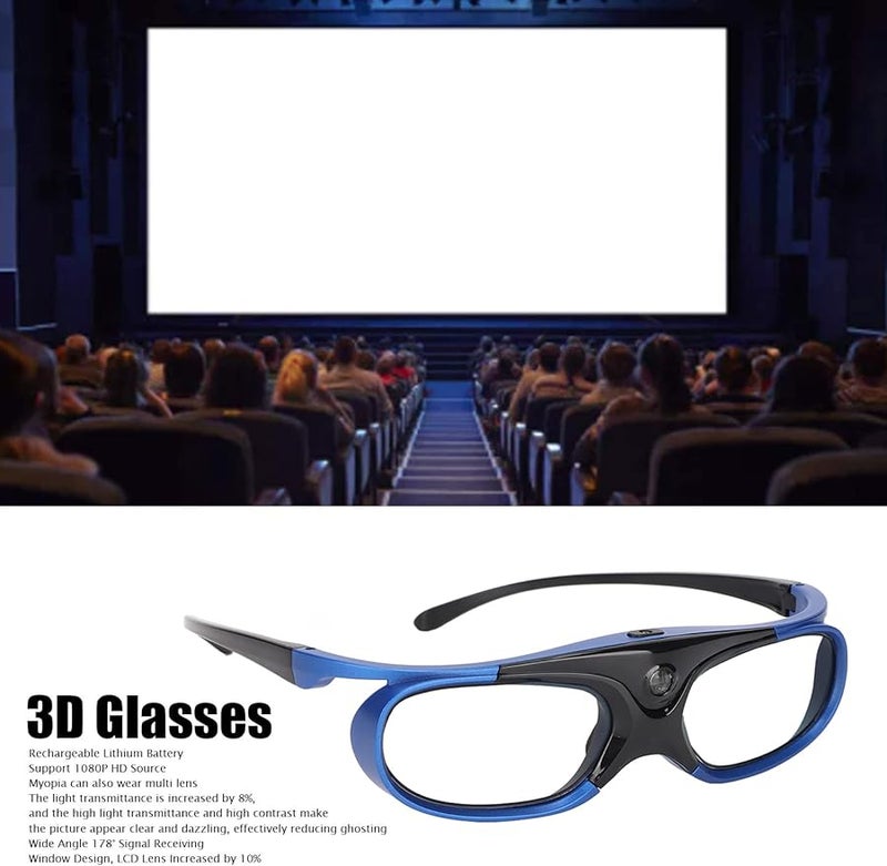 Rechargeable DLP Link 3D Glasses 144Hz with Eye Rotation for ZX4 H1 Projector - Image 4