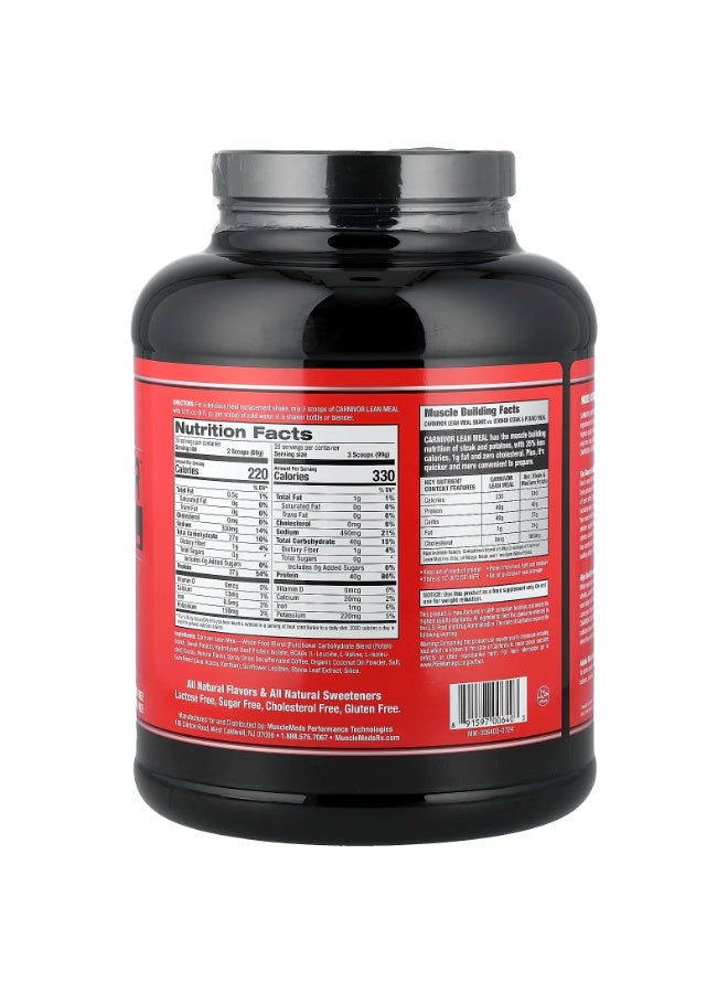 MuscleMeds, Carnivor™ Lean Meal, Mocha Latte, 4.3 lbs (1,980 g) - Image 2