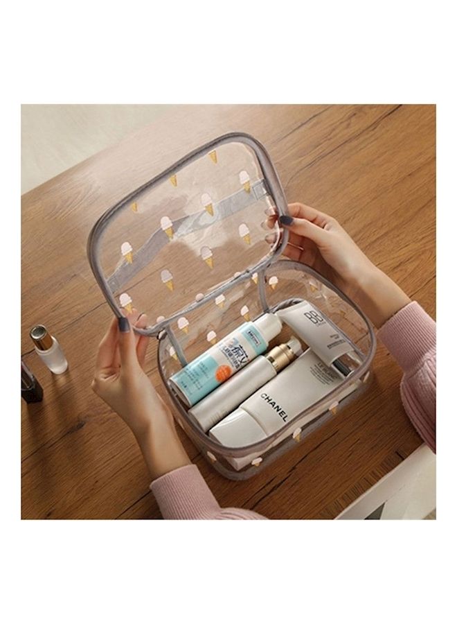 NIBEMINENT Printed Cosmetic Bag With Top Handle Multicolour - Image 1