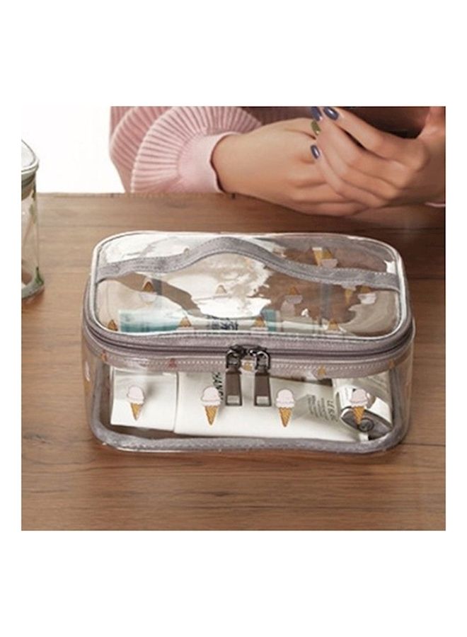 NIBEMINENT Printed Cosmetic Bag With Top Handle Multicolour - Image 3