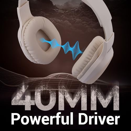 ZEBRONICS Thunder Pro (2026 Upgrade) Wireless Headphones, BT v6.0, True 60 hrs Playback, 40mm Drivers, ENC, Gaming Mode, Dual Pairing, Deep Bass, AUX & microSD, Rapid Charging (Beige) - Image 2