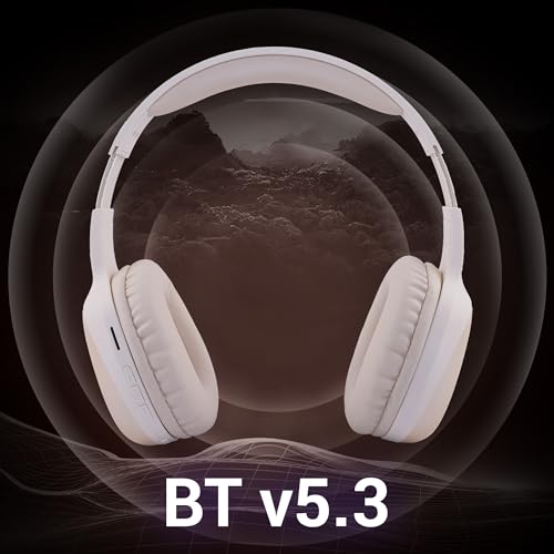 ZEBRONICS Thunder Pro (2026 Upgrade) Wireless Headphones, BT v6.0, True 60 hrs Playback, 40mm Drivers, ENC, Gaming Mode, Dual Pairing, Deep Bass, AUX & microSD, Rapid Charging (Beige) - Image 5