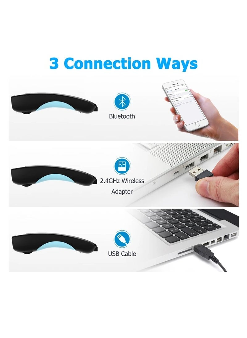 Barcode Scanner, C70 Wireless 1D 2D CMOS Scanner, USB Bluetooth Mini Pocket QR Reader iOS Android Windows for Mobile Payment - Image 3