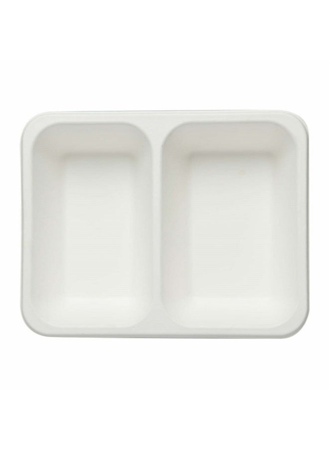 Disposable Tray, 2 compartment 10pcs, India