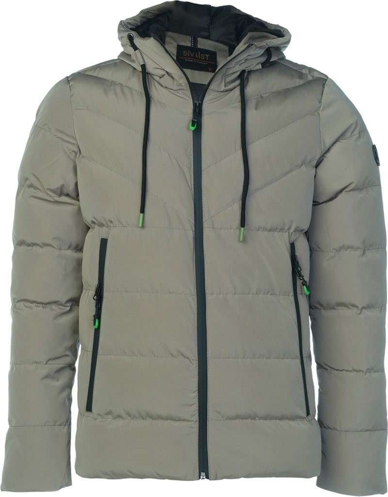Sivaist Cream Boy Water and Windproof Thick Fur Inside Washable Coat & Overcoat  - Image 1
