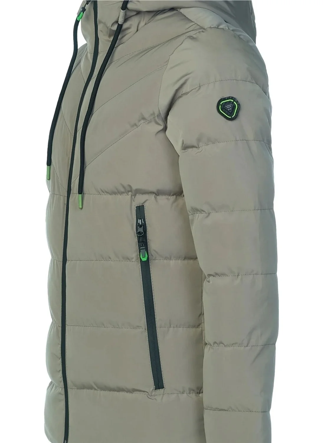 Sivaist Cream Boy Water and Windproof Thick Fur Inside Washable Coat & Overcoat