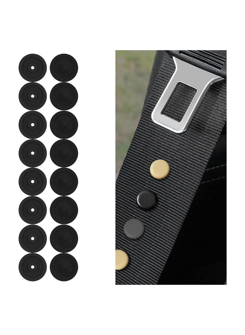 Generic 8 Sets Universal Fit Seatbelt Stopper Kit Seat Belt Stop on Snap-on Seat Belt on Stop Seat Belt Buckle on Prevent Buckle Plastic Clip Stop from Sliding Down The Belt  - Image 1