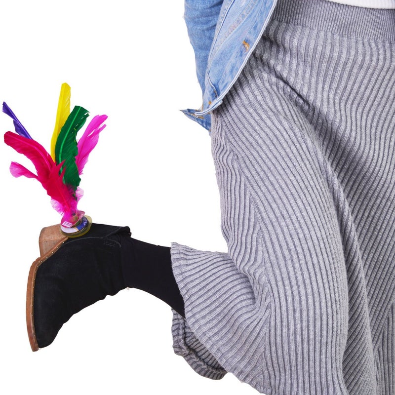 Baitaihem Kick Shuttlecock Chinese Jianzi Colorful Feather Foot Sports Outdoor Game (Style-B, 6 Pack) - Image 5