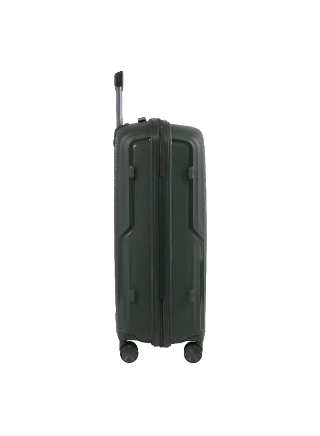Eagle Express Neon X 28 Inch Large Hard Shell Suitcase, Lightweight PP Checked Luggage with Anti-Theft Zipper & Silent Spinner Wheels, 1-Year Warranty - Deep Green - Image 4