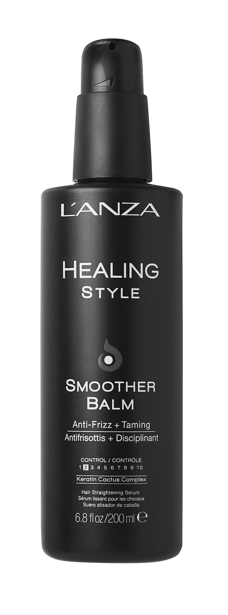 LANZA Healing Style Smoother Balm New  Improved Keratin Hair Treatment  Hair Straightener Serum Heat Protection  Anti Frizz Formula for Curly Frizzy  Wavy Locks