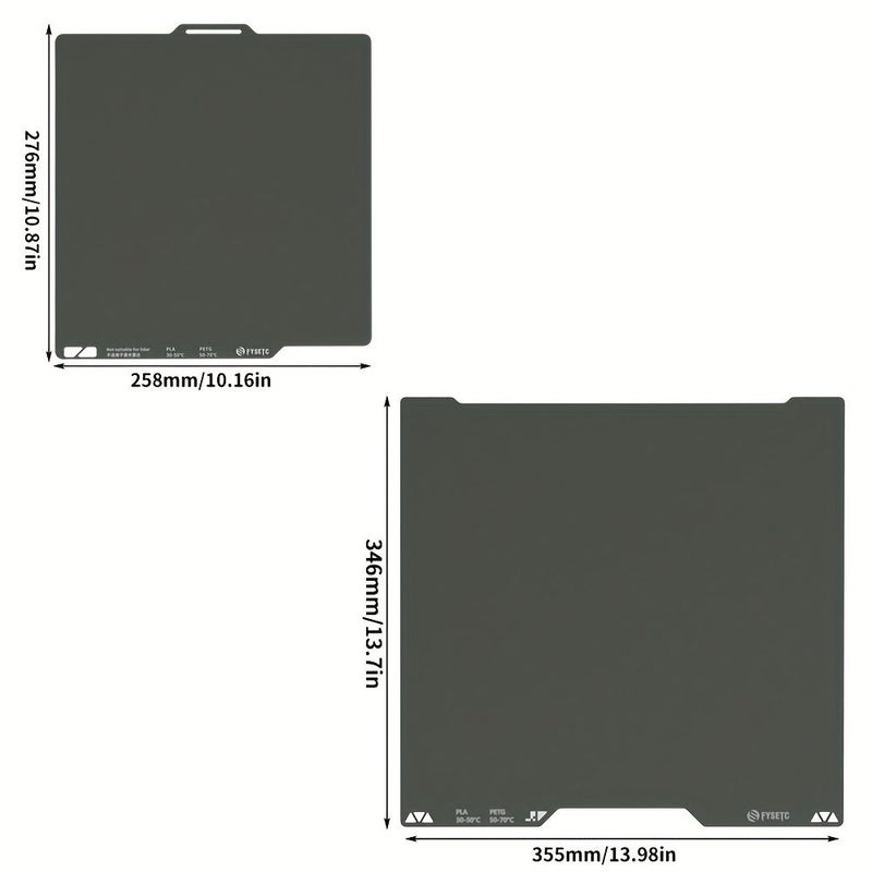 لوحة بناء FYSETC CryoNix لـ Bambu H2D X1 P1 A1 مقاومة للحرارة العالية 257x257 مم باللون الأسود - Image 3