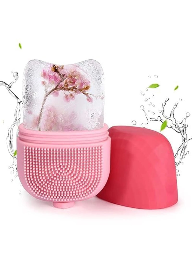 3 in 1 Ice Massager for Face and Eyes, Reusable for Skin Glow and Pore Tightening with Facial Cleansing Brush - Image 1