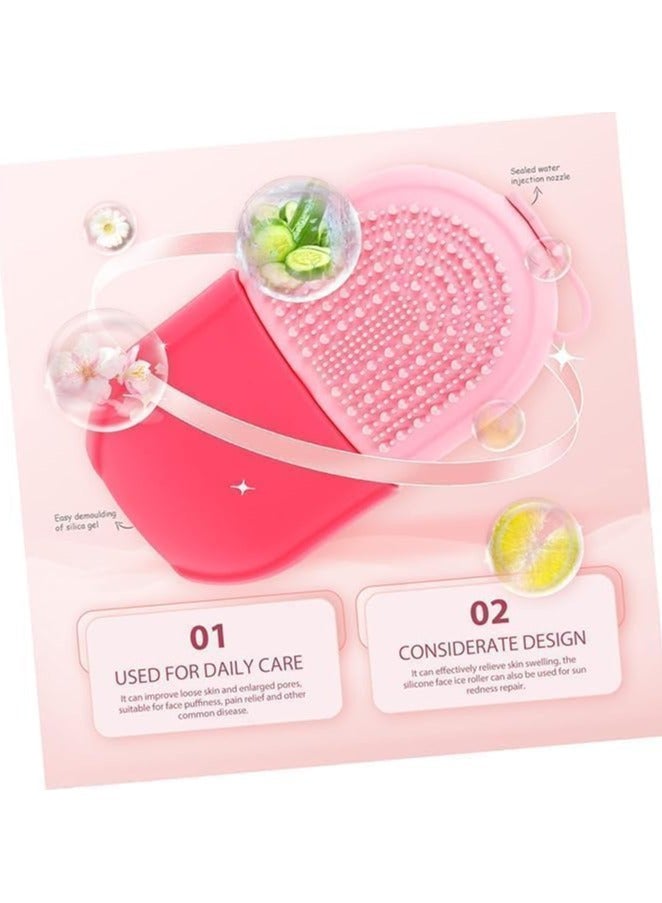 3 in 1 Ice Massager for Face and Eyes, Reusable for Skin Glow and Pore Tightening with Facial Cleansing Brush - Image 3