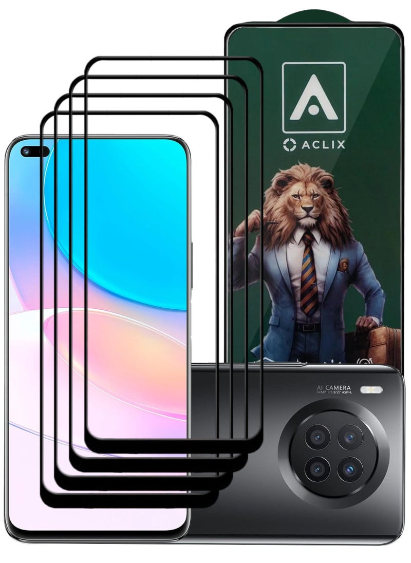 ACLIX 4 Pieces Antistatic ESD Dustproof Premium Quality High Definition Tempered Glass Screen Protector Designed For Huawei nova 8i - Image 1